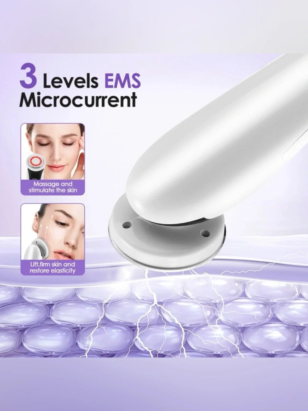 LED Facial Massager Face Beauty Tool 7 Modes Skin Care Wand New